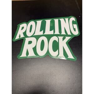 Rolling Rock Beer Metal Sign Embosed Letters Latrobe Brewing Co. PA 18” x 14”